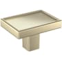 Signature Hardware Matilde 1-3/16 Inch Rectangular Cabinet Knob Golden Champagne