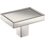Signature Hardware Matilde 1-3/16 Inch Rectangular Cabinet Knob Polished Nickel