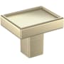 Signature Hardware Matilde 1 Inch Rectangular Cabinet Knob Golden Champagne