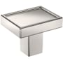 Signature Hardware Matilde 1 Inch Rectangular Cabinet Knob Polished Nickel