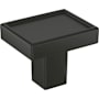 Signature Hardware Matilde 1 Inch Rectangular Cabinet Knob Matte Black