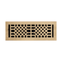 Signature Hardware Antique Style Brass Floor Register - 4" x 10" (5-3/4" x 11-5/8" Overall) Antique Brass