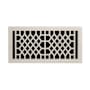 Signature Hardware Antique 6" x 14" Brass Floor Register (15-3/4" x 6-3/4" Overall) Brushed Nickel