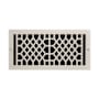 Signature Hardware Antique 8" x 10" Brass Wall Register (11-9/16" x 9-7/16" Overall) Brushed Nickel