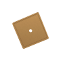 Signature Hardware 1-9/16" Contemporary Square Cabinet Knob Backplate Brushed Gold
