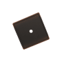 Signature Hardware 1-9/16" Contemporary Square Cabinet Knob Backplate Oil Rubbed Bronze