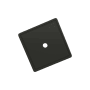 Signature Hardware 1-9/16" Contemporary Square Cabinet Knob Backplate Matte Black