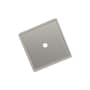 Signature Hardware 1-9/16" Contemporary Square Cabinet Knob Backplate Satin Nickel