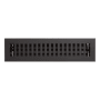 Signature Hardware Modern Steel Floor/Wall Register - 2-1/4" x 14" Matte Black