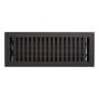 Signature Hardware Modern Steel Floor/Wall Register - 4" x 10" Matte Black