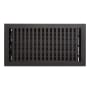 Signature Hardware Modern Steel Oversized Floor Register - 6" x 12" Matte Black