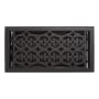 Signature Hardware Old Victorian Steel Oversized Floor Register - 6" x 14" Matte Black