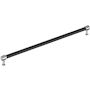 Signature Hardware Lazzara 24 Inch Center to Center Hammered Appliance Pull Matte Black / Polished Nickel