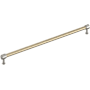 Signature Hardware Lazzara 24 Inch Center to Center Hammered Appliance Pull Golden Champagne / Satin Nickel