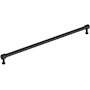 Signature Hardware Lazzara 24 Inch Center to Center Hammered Appliance Pull Matte Black