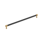 Signature Hardware Lazzara 24 Inch Center to Center Hammered Appliance Pull Matte Black / Champagne Bronze