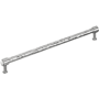 Signature Hardware Lazzara 18 Inch Center to Center Hammered Appliance Pull Polished Chrome