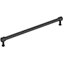 Signature Hardware Lazzara 18 Inch Center to Center Hammered Appliance Pull Matte Black