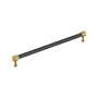 Signature Hardware Lazzara 18 Inch Center to Center Hammered Appliance Pull Matte Black / Champagne Bronze