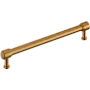Signature Hardware Lazzara 12 Inch Center to Center Hammered Appliance Pull Brushed Gold