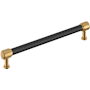 Signature Hardware Lazzara 12 Inch Center to Center Hammered Appliance Pull Matte Black / Champagne Bronze
