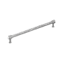 Signature Hardware Lazzara 12-5/8 Inch Center to Center Hammered Bar Cabinet Pull Polished Chrome