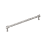 Signature Hardware Lazzara 12-5/8 Inch Center to Center Hammered Bar Cabinet Pull Polished Nickel
