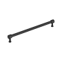 Signature Hardware Lazzara 12-5/8 Inch Center to Center Hammered Bar Cabinet Pull Matte Black