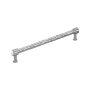 Signature Hardware Lazzara 10-1/16 Inch Center to Center Hammered Bar Cabinet Pull Polished Chrome