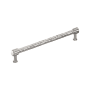Signature Hardware Lazzara 10-1/16 Inch Center to Center Hammered Bar Cabinet Pull Polished Nickel