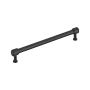 Signature Hardware Lazzara 10-1/16 Inch Center to Center Hammered Bar Cabinet Pull Matte Black