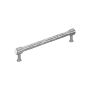 Signature Hardware Lazzara 7-9/16 Inch Center to Center Hammered Bar Cabinet Pull Polished Chrome
