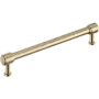Signature Hardware Lazzara 7-9/16 Inch Center to Center Hammered Bar Cabinet Pull Golden Champagne