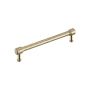 Signature Hardware Lazzara 7-9/16 Inch Center to Center Hammered Bar Cabinet Pull Golden Champagne