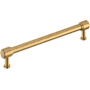 Signature Hardware Lazzara 7-9/16 Inch Center to Center Hammered Bar Cabinet Pull Champagne Bronze