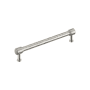 Signature Hardware Lazzara 7-9/16 Inch Center to Center Hammered Bar Cabinet Pull Satin Nickel
