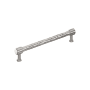 Signature Hardware Lazzara 7-9/16 Inch Center to Center Hammered Bar Cabinet Pull Polished Nickel