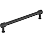 Signature Hardware Lazzara 7-9/16 Inch Center to Center Hammered Bar Cabinet Pull Matte Black