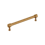 Signature Hardware Lazzara 7-9/16 Inch Center to Center Hammered Bar Cabinet Pull Brushed Gold