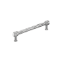Signature Hardware Lazzara 6-5/16 Inch Center to Center Hammered Bar Cabinet Pull Polished Chrome