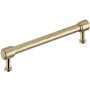 Signature Hardware Lazzara 6-5/16 Inch Center to Center Hammered Bar Cabinet Pull Golden Champagne
