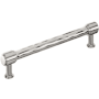 Signature Hardware Lazzara 6-5/16 Inch Center to Center Hammered Bar Cabinet Pull Polished Nickel