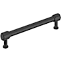 Signature Hardware Lazzara 6-5/16 Inch Center to Center Hammered Bar Cabinet Pull Matte Black