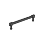 Signature Hardware Lazzara 6-5/16 Inch Center to Center Hammered Bar Cabinet Pull Matte Black