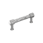 Signature Hardware Lazzara 3-3/4 Inch Center to Center Hammered Bar Cabinet Pull Polished Chrome