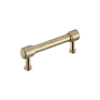 Signature Hardware Lazzara 3-3/4 Inch Center to Center Hammered Bar Cabinet Pull Golden Champagne