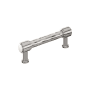 Signature Hardware Lazzara 3-3/4 Inch Center to Center Hammered Bar Cabinet Pull Polished Nickel