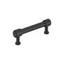 Signature Hardware Lazzara 3-3/4 Inch Center to Center Hammered Bar Cabinet Pull Matte Black