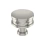 Signature Hardware Lazzara 1-1/4 Inch Hammered Mushroom Cabinet Knob Satin Nickel