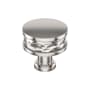 Signature Hardware Lazzara 1-1/4 Inch Hammered Mushroom Cabinet Knob Polished Nickel